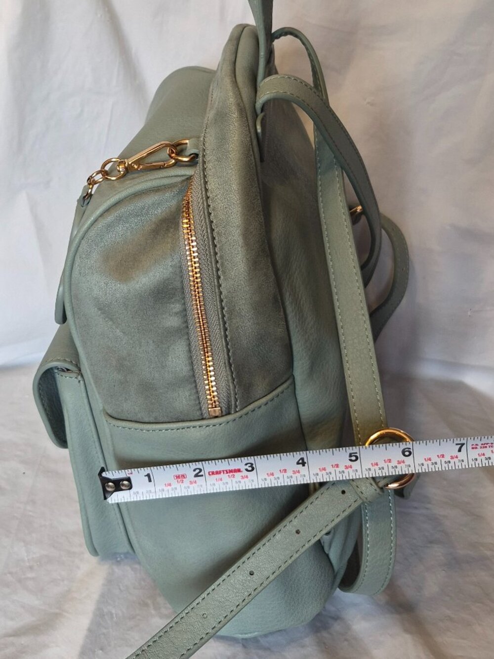 Lauren Conrad LC Faux Leather Mint Green Mini Backpack Purse - Picture 13 of 14